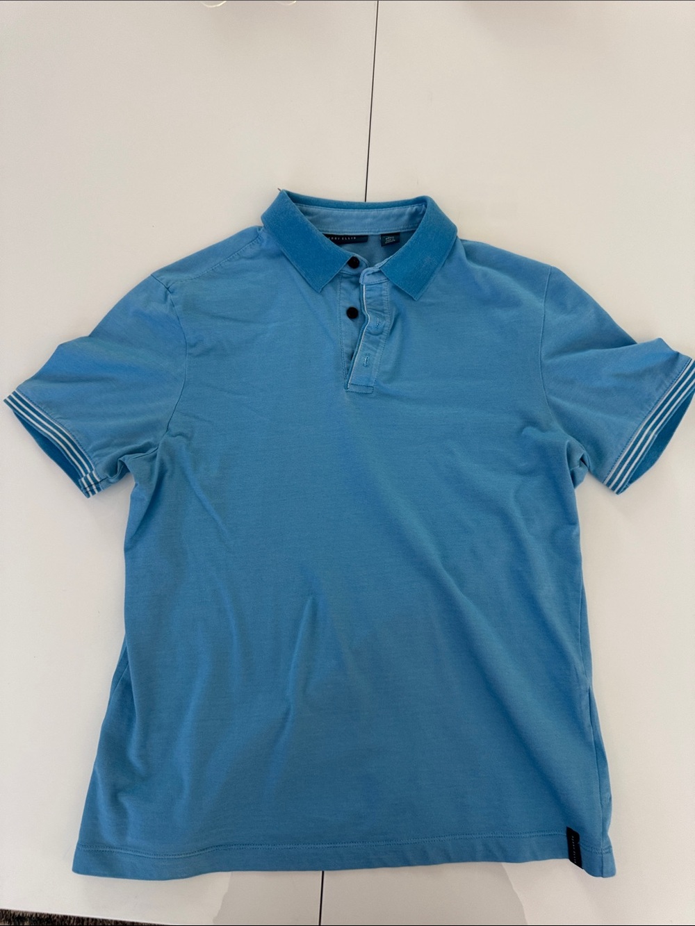 Perry Ellis Sky Blue Polo with Contrast Collar